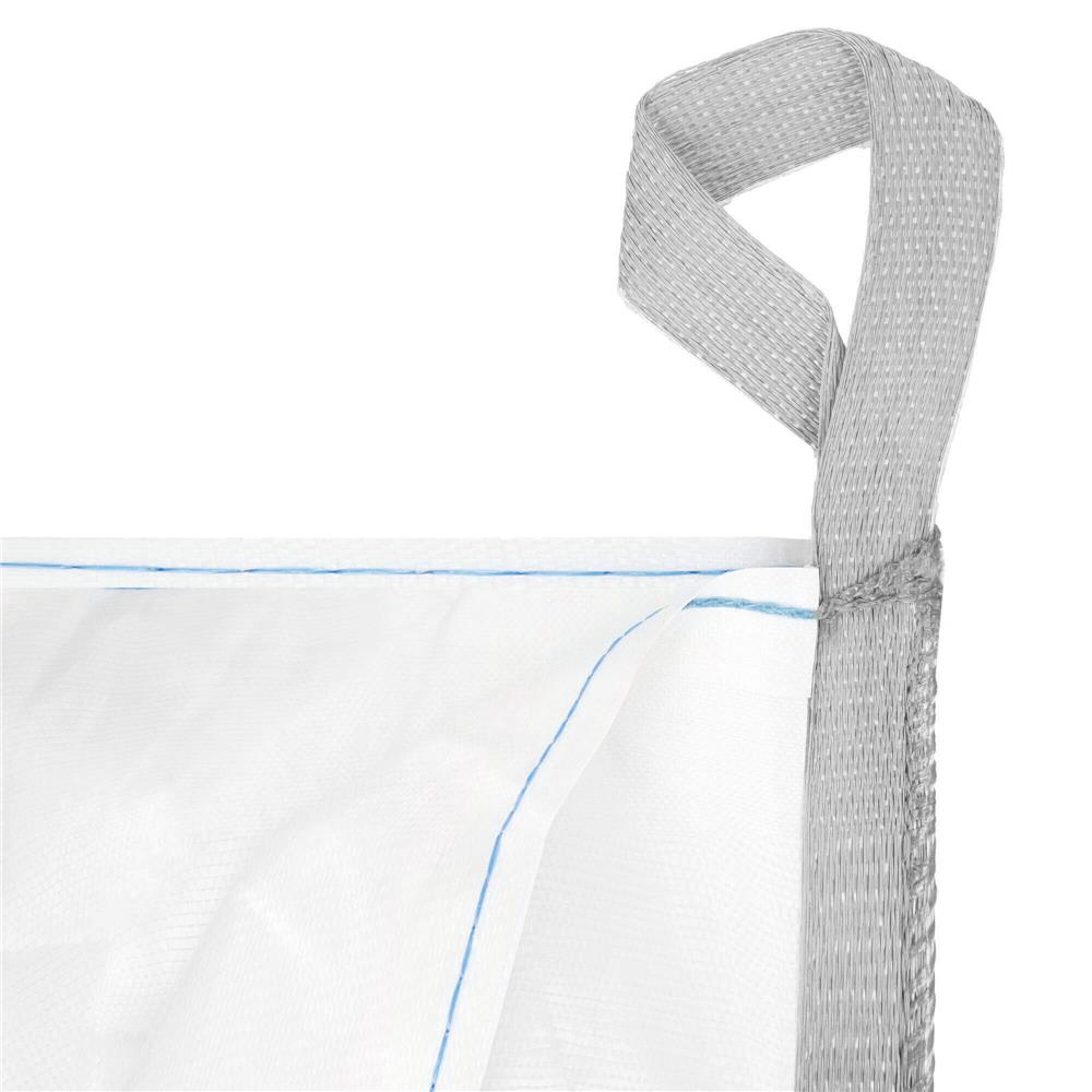Sac gradina big bag cu evacuare in partea de jos, pentru frunze si deseuri vegetale, 1300 L, 1000 kg, 90x90x160 cm, alb