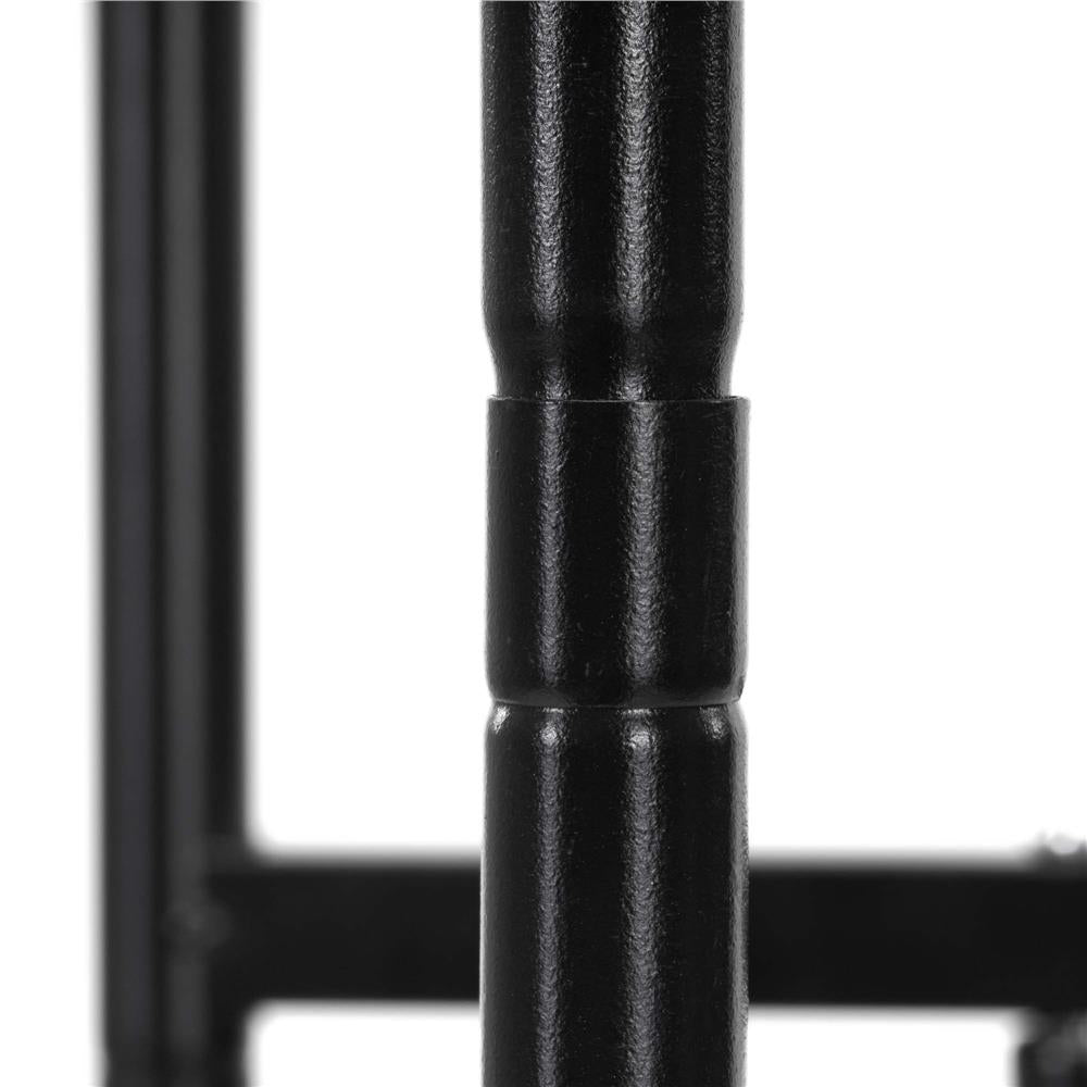 Suport pentru flori, metalic, cu 6 polite, structura verticala, 41x22x106 cm, negru