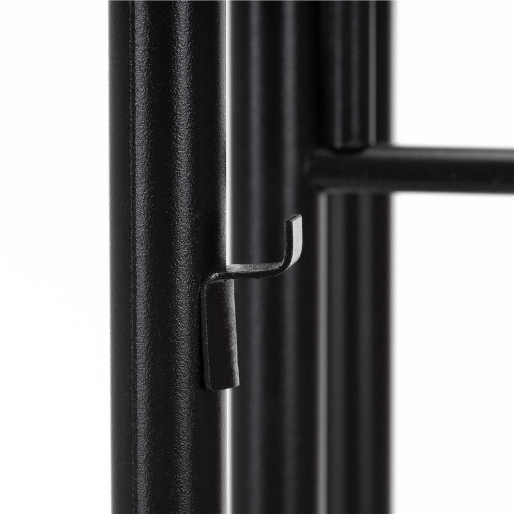 Suport pentru flori, metalic, cu 6 polite, structura verticala, 41x22x106 cm, negru