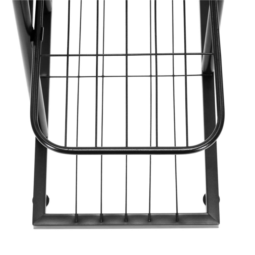 Suport pentru flori, metalic, cu 6 polite, structura verticala, 41x22x106 cm, negru