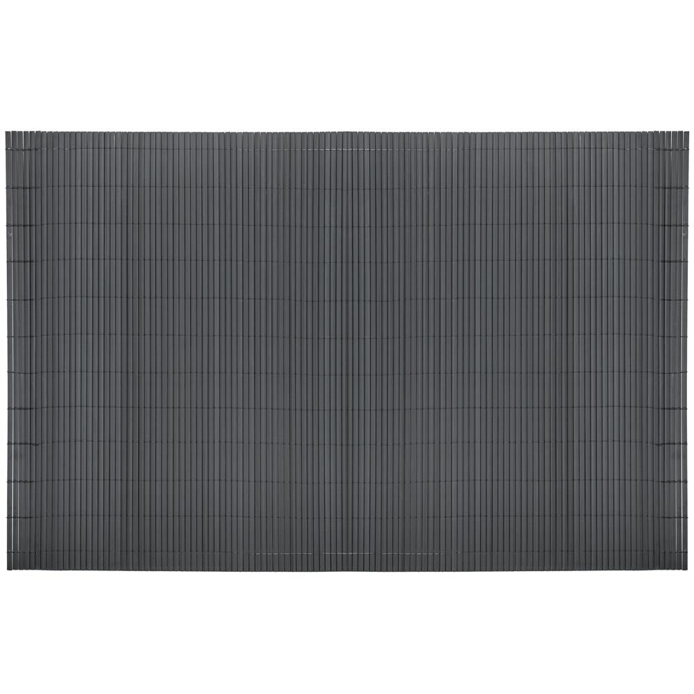 Panou de gard pentru intimitate in gradina, lamele PVC ce imita bambusul, protectie UV, 500x180 cm, gri