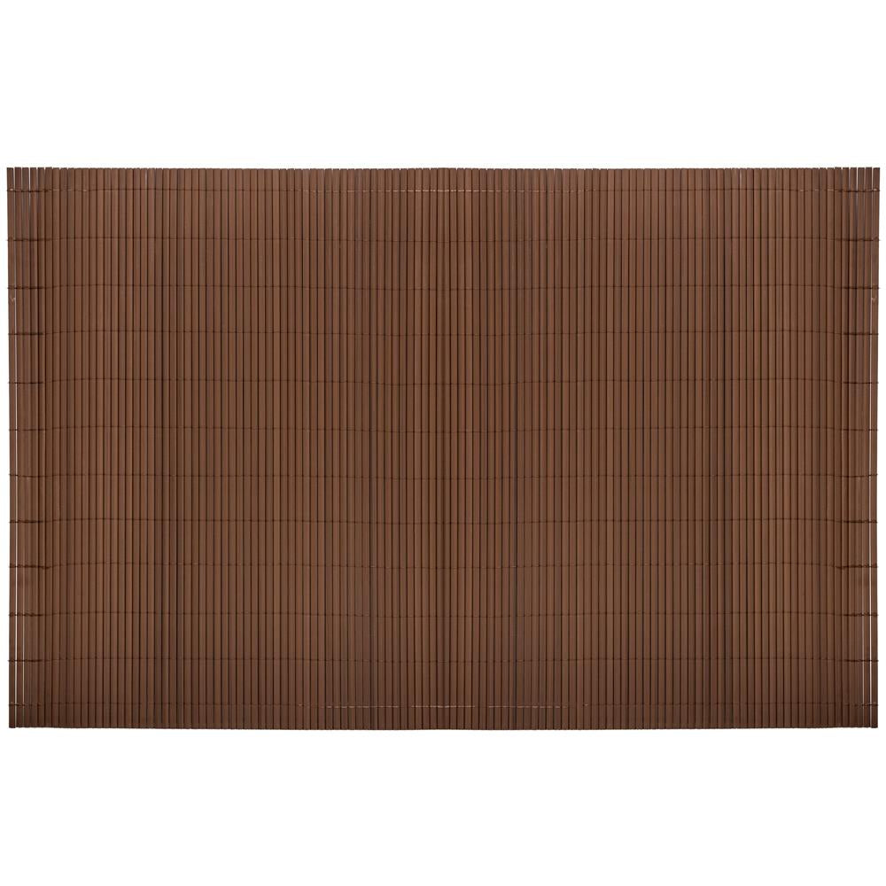Panou de gard pentru intimitate in gradina, lamele PVC ce imita bambusul, protectie UV, 500x100 cm, maro