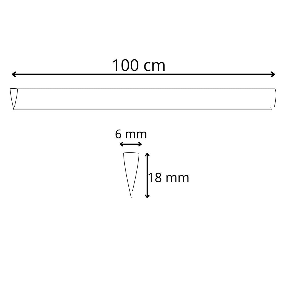 Profil mascare PVC pentru panou de gard, 100 cm, protectie margine, gri