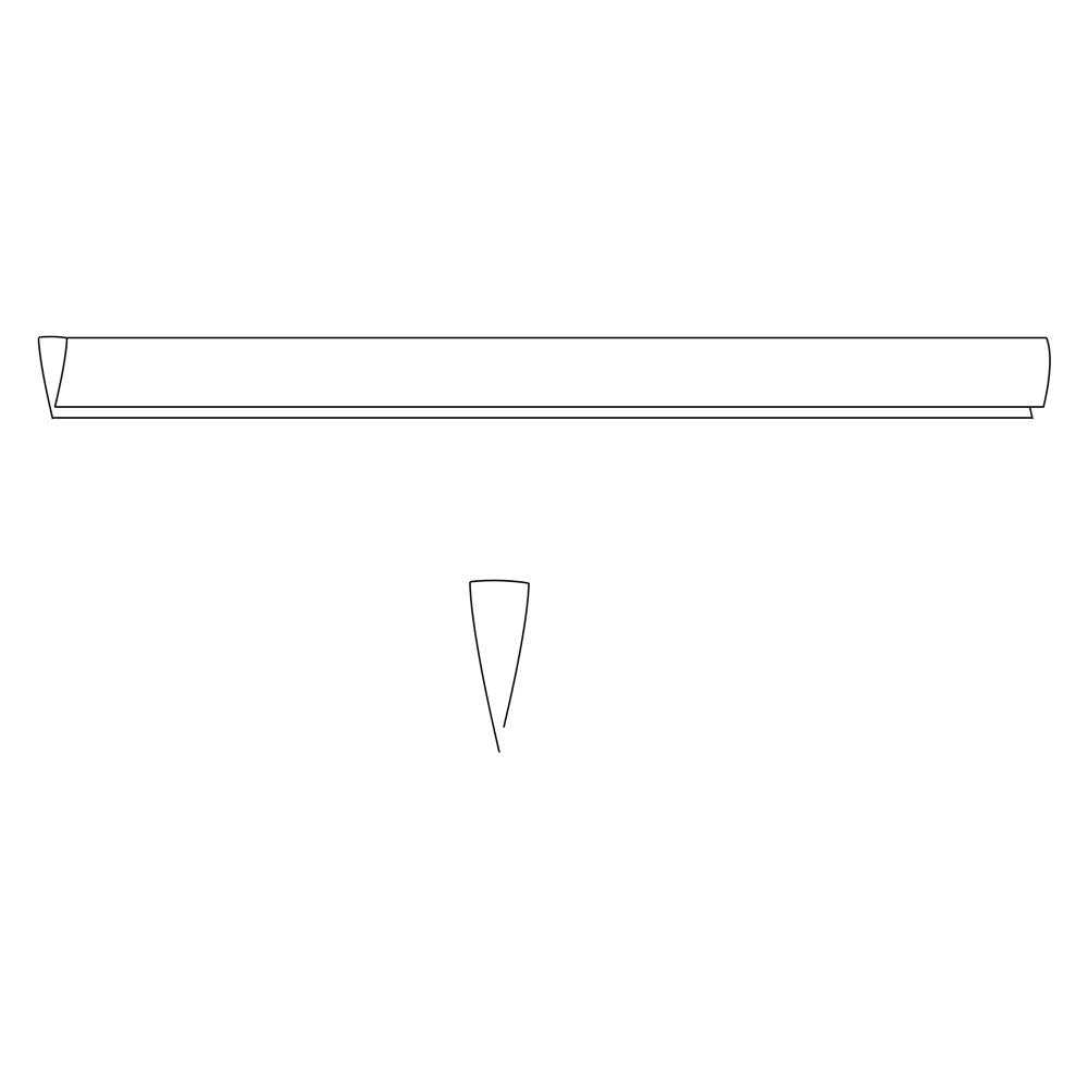 Profil mascare PVC pentru panou de gard, 100 cm, protectie margine, gri