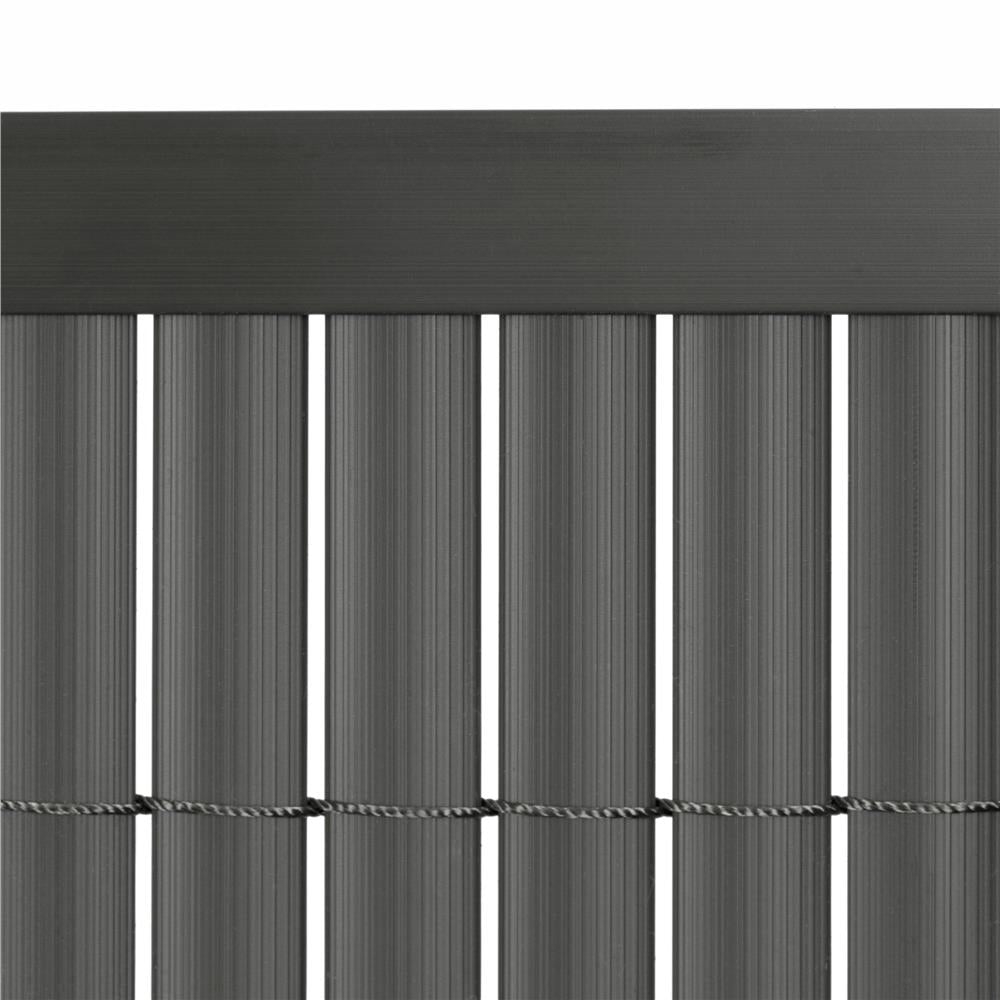 Profil mascare PVC pentru panou de gard, 100 cm, protectie margine, gri