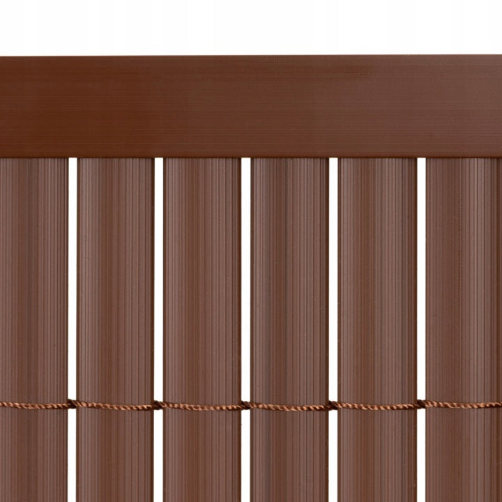 Profil mascare PVC pentru panou de gard, 100 cm, protectie margine, maro
