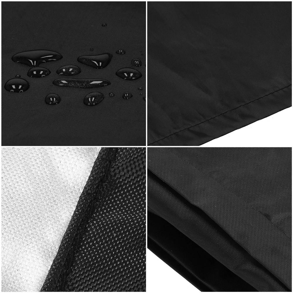 Husa protectie pentru umbrela de gradina, impermeabila, cu fermoar si snur reglabil, 265 cm, negru