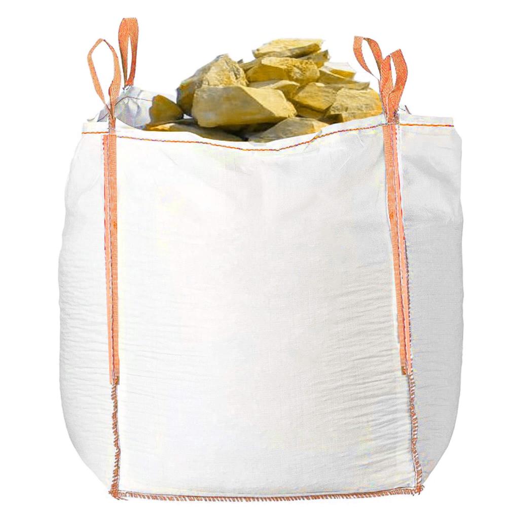 Sac gradina big bag pentru frunze si deseuri vegetale, 420 L, 500 kg, 75x75x75 cm, alb