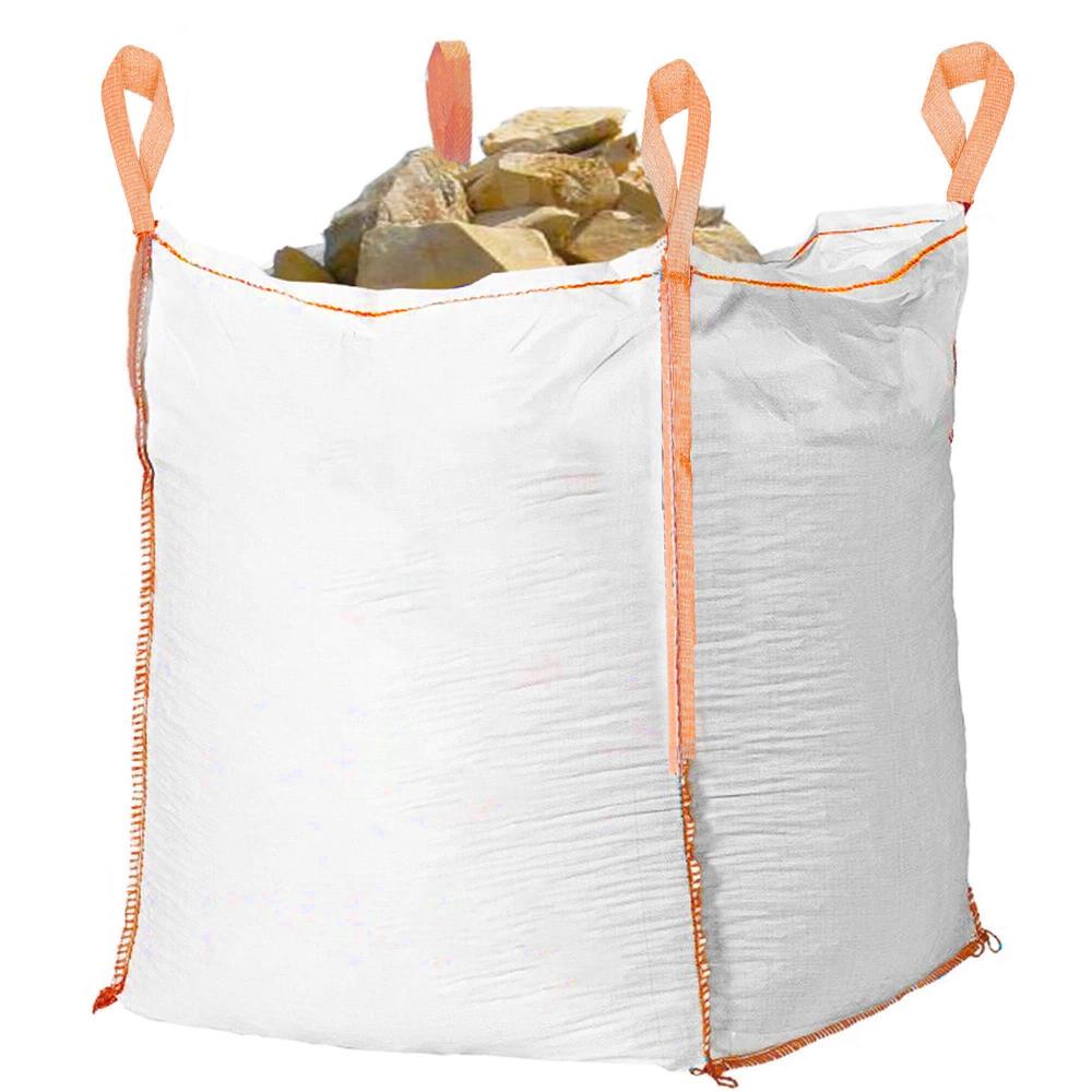 Sac gradina big bag pentru frunze si deseuri vegetale, 420 L, 500 kg, 75x75x75 cm, alb