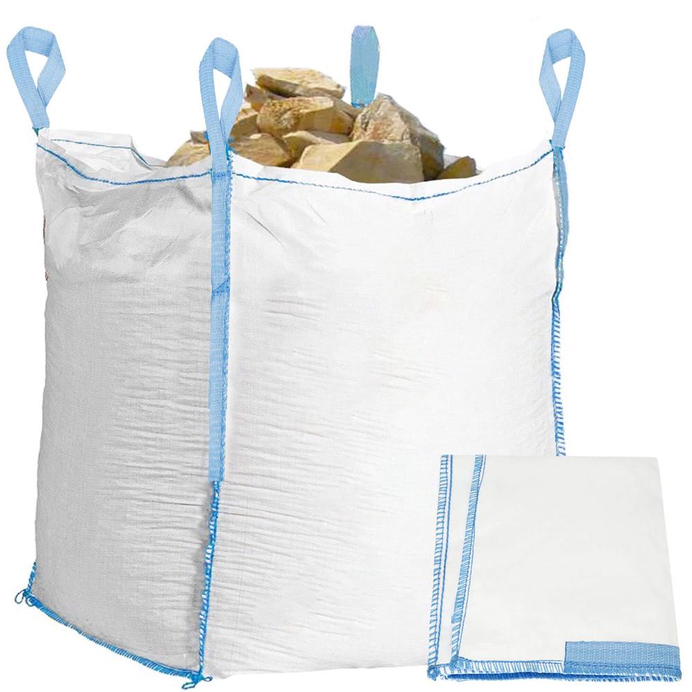 Sac gradina big bag pentru frunze si deseuri vegetale, 900 L, 1000 kg, 92x92x100 cm, alb