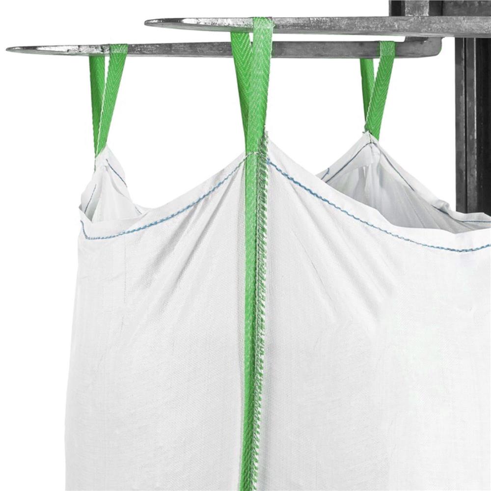 Sac gradina big bag pentru frunze si deseuri vegetale, 1000 L, 1000 kg, 90x90x120 cm, alb