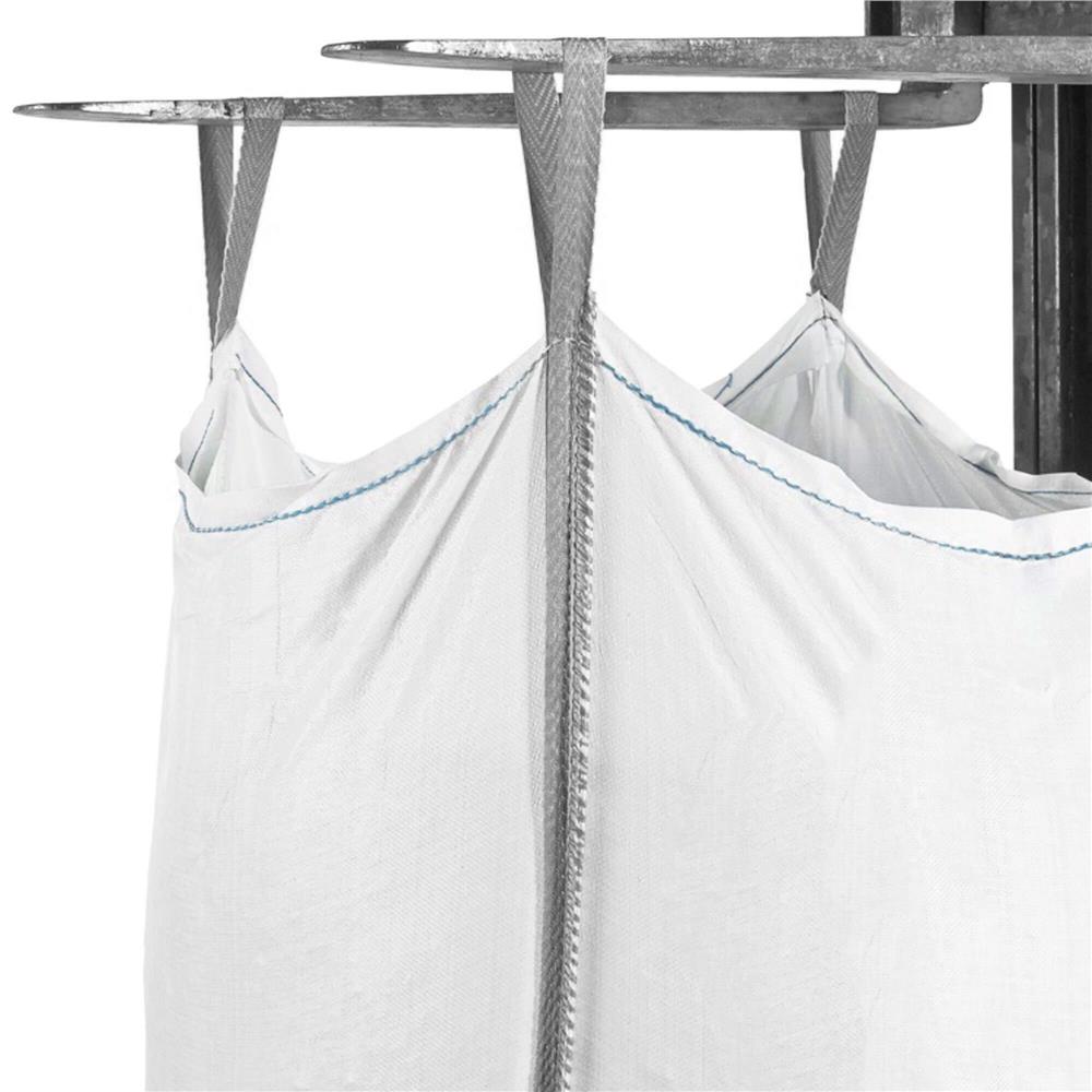 Sac gradina big bag pentru frunze si deseuri vegetale, 1200 L, 1000 kg, 90x90x145 cm, alb