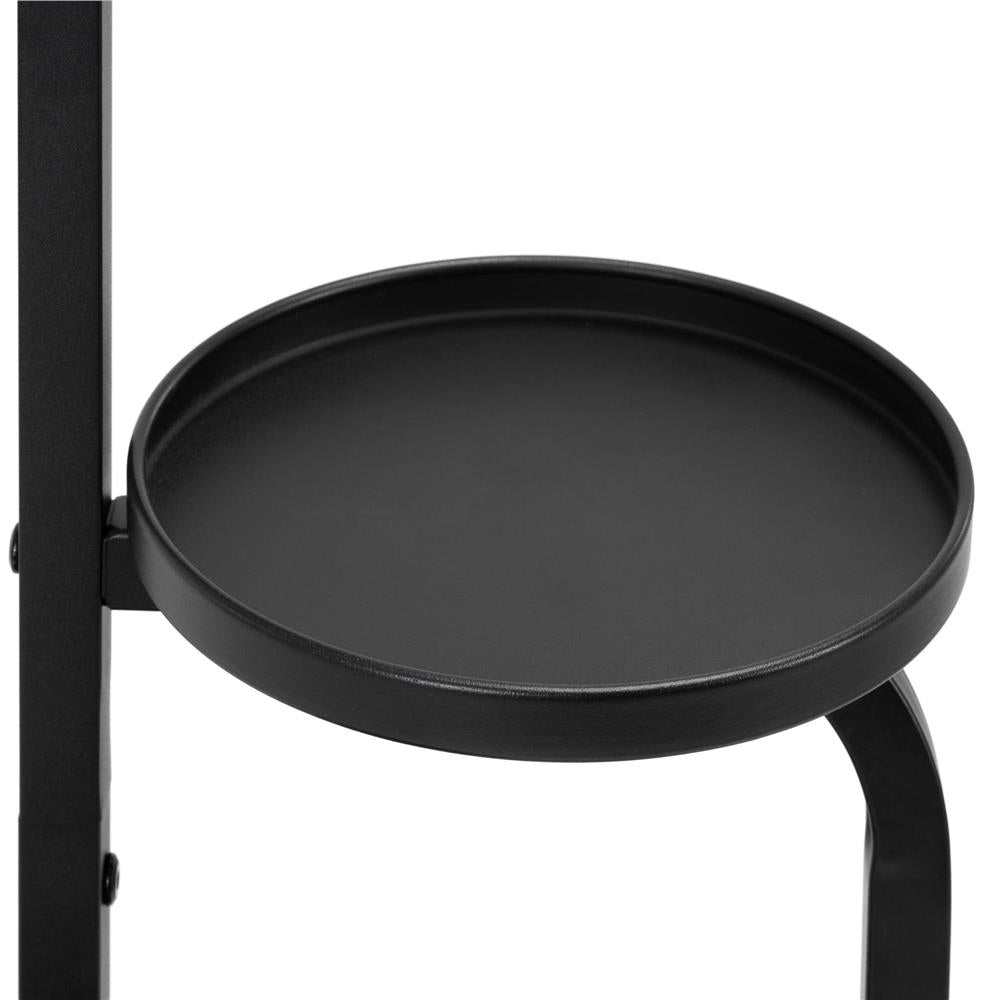 Etajera metalica cu 4 niveluri, structura solida, stil industrial, 22x22x115 cm, negru