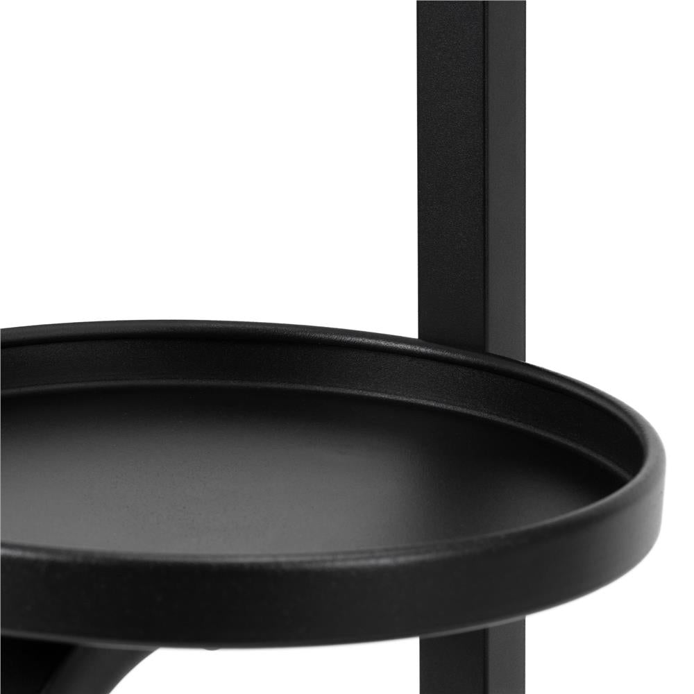 Etajera metalica cu 4 niveluri, structura solida, stil industrial, 22x22x115 cm, negru