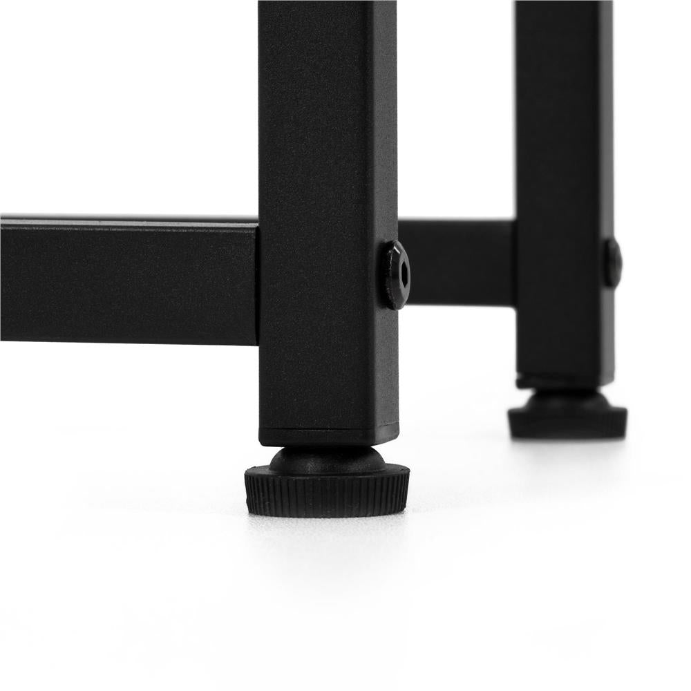 Etajera metalica cu 4 niveluri, structura solida, stil industrial, 22x22x115 cm, negru