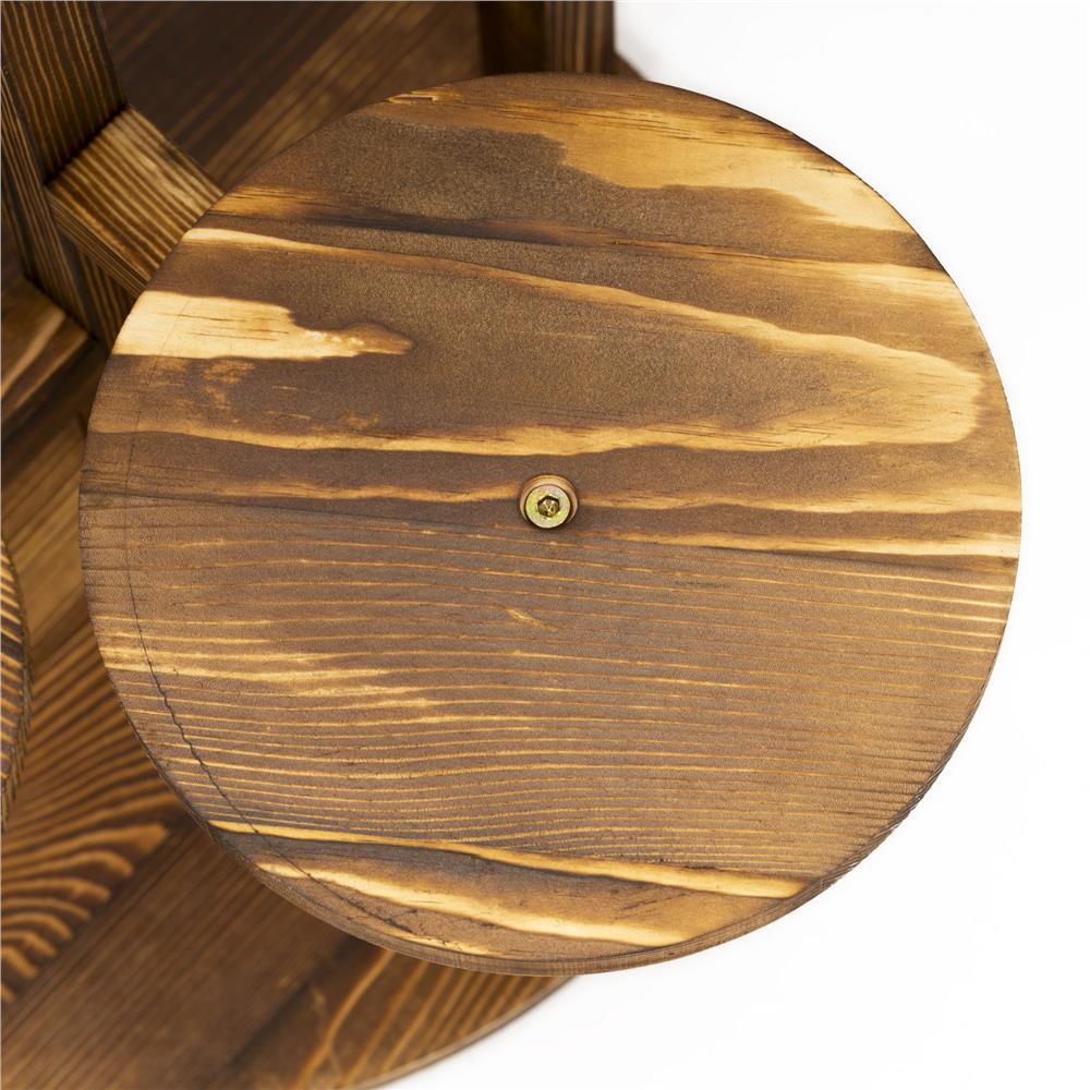 Suport pentru flori, din lemn si MDF, 6 niveluri pentru ghivece, 48x48x87 cm, maro