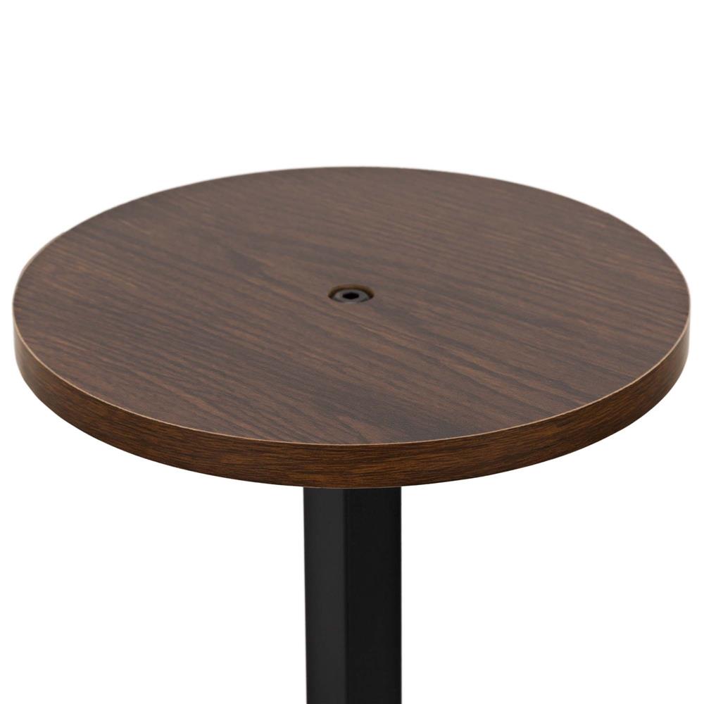 Suport pentru flori cu 5 polite din lemn, structura metal verticala, 33x33x86 cm, negru