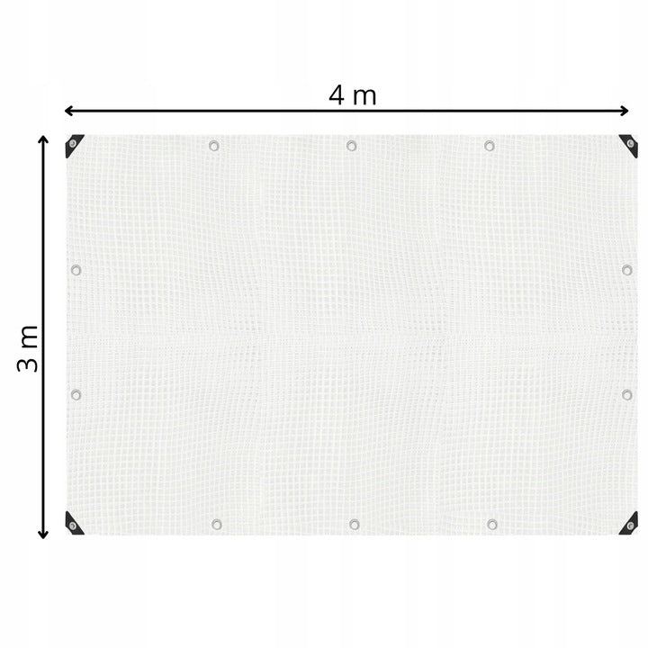 Prelata din polietilena impermeabila laminata, 100g/m2, 3x4 m, alb transparent