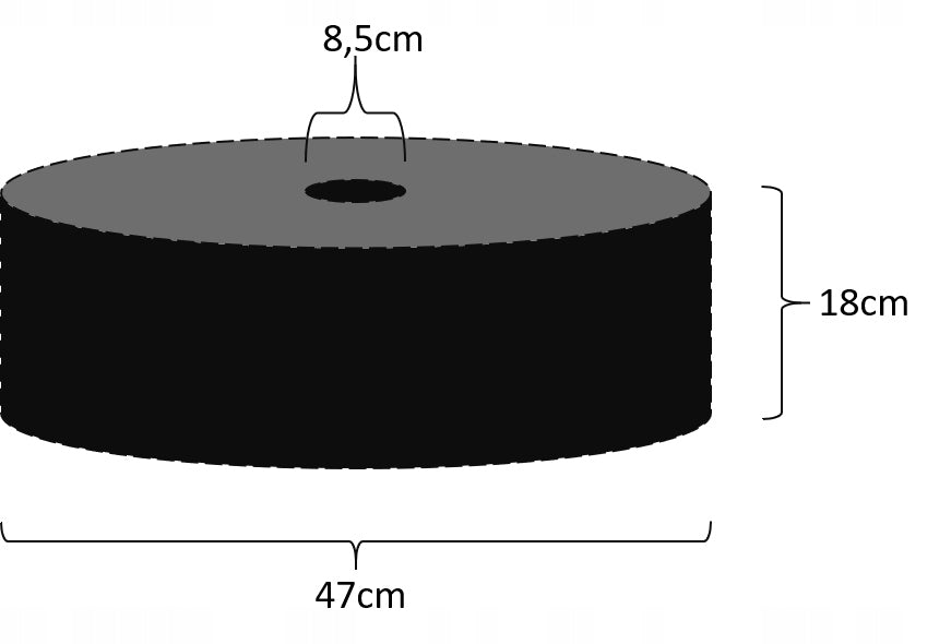Suport umplere umbrela 47x18 cm, sac cu manere, inchidere velcro, poliester impermeabil, negru