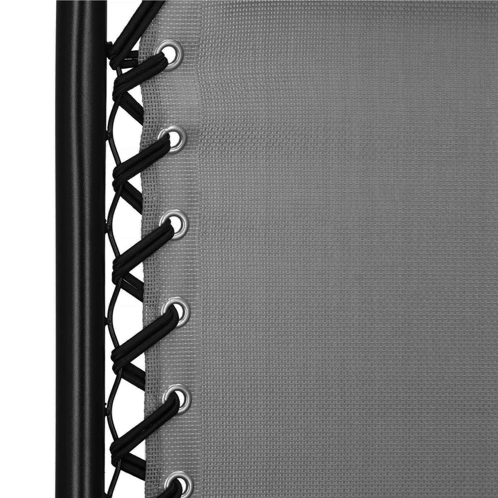 Sezlong scaun pliant plaja sau gradina, Siesta, gravitatie zero, cu tetiera, 175x67x110 cm, gri