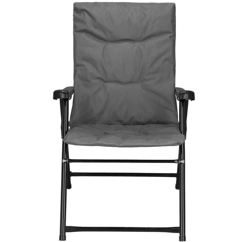 Scaun pliabil pentru terasa sau camping, sezut si spatar cu burete, maxim 120kg, gri - 11