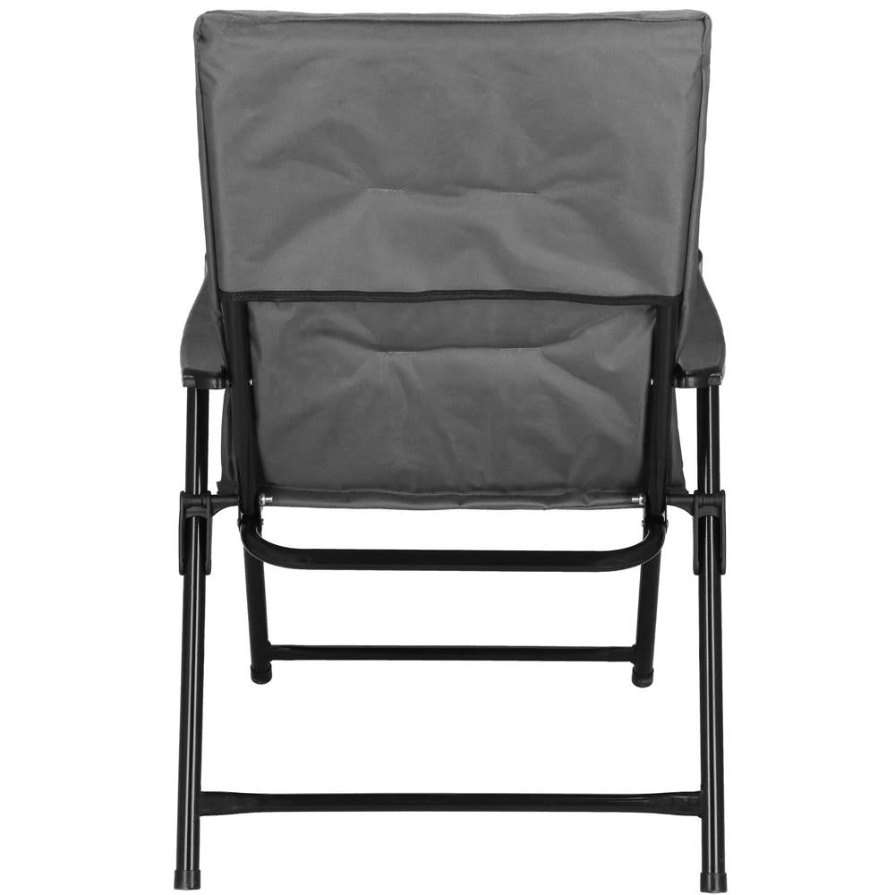 Scaun pliabil pentru terasa sau camping, sezut si spatar cu burete, maxim 120kg, gri - 9