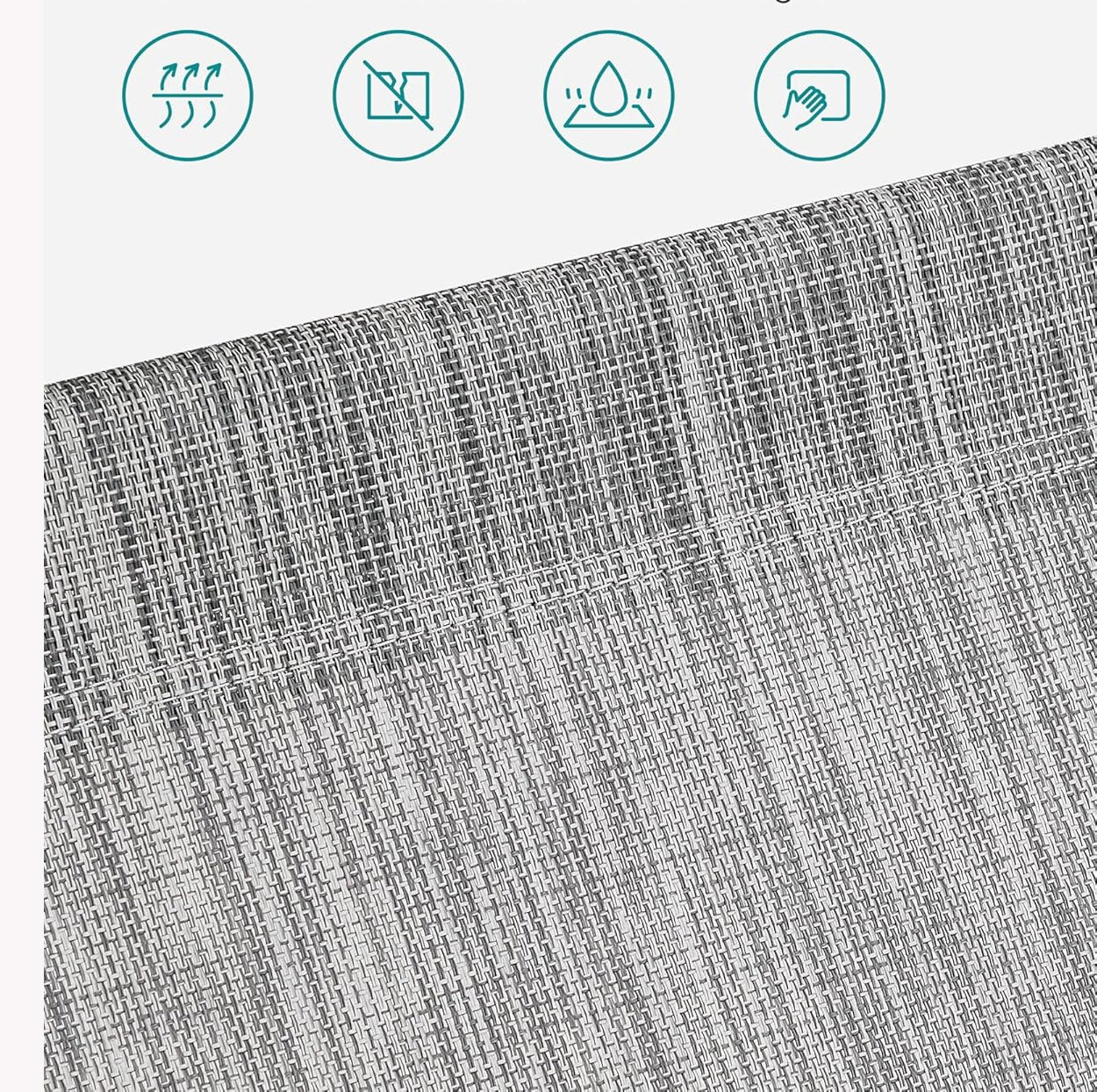 SONGMICS Sezlong pliabil, cu parasolar si tetiera, spatar reglabil in 4 pozitii, maxim 150kg, 200x71x38 cm, gri