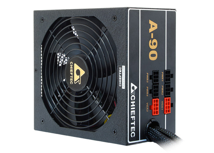 SURSA Chieftec A-90 750 W, semi-modulara, certificare 80 Plus Gold - compatibila, ventilator 140 mm x 1, PCI-E 6+2 pin x 4, SATA x 8, "GDP-750C"