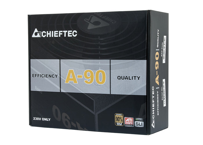 SURSA Chieftec A-90 750 W, semi-modulara, certificare 80 Plus Gold - compatibila, ventilator 140 mm x 1, PCI-E 6+2 pin x 4, SATA x 8, "GDP-750C"