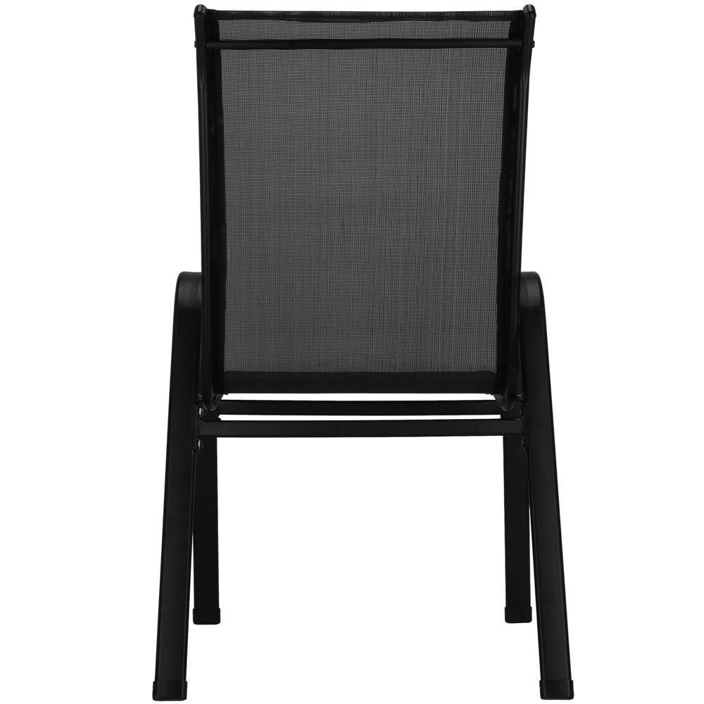 Set 2 scaune gradina, cadru metalic, textilene, maxim 120 kg, 92x53x72 cm, negru