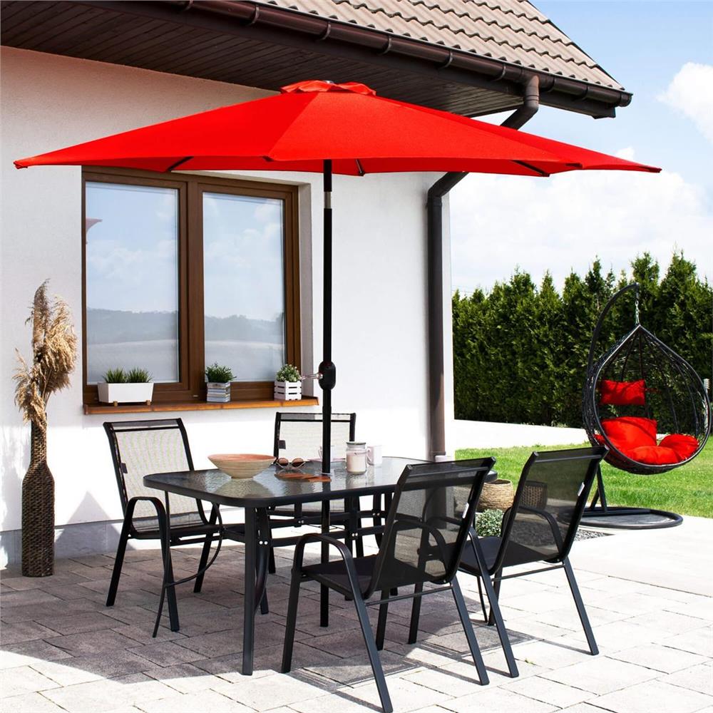 Set 2 scaune gradina, cadru metalic, textilene, maxim 120 kg, 92x53x72 cm, negru