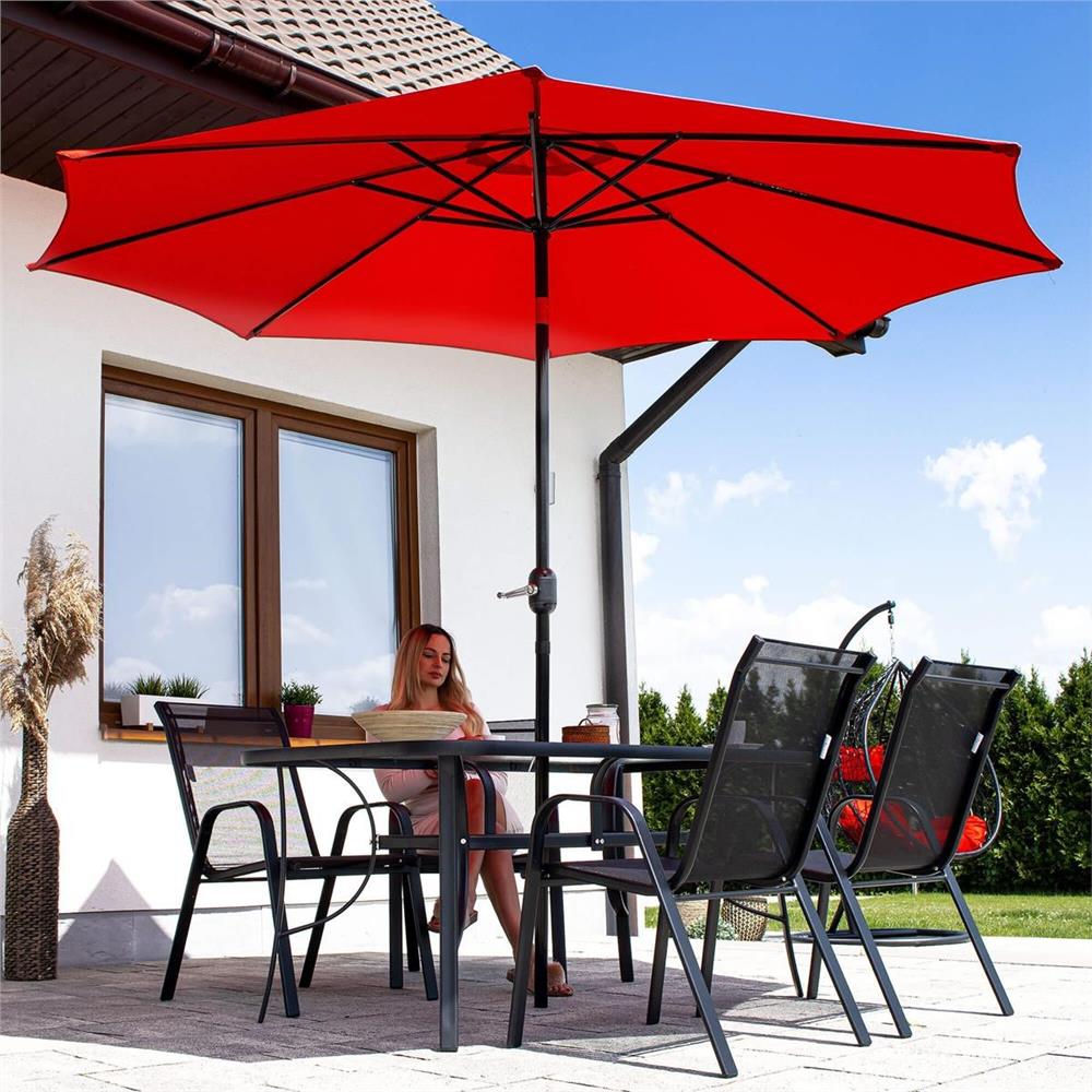 Set 2 scaune gradina, cadru metalic, textilene, maxim 120 kg, 92x53x72 cm, negru