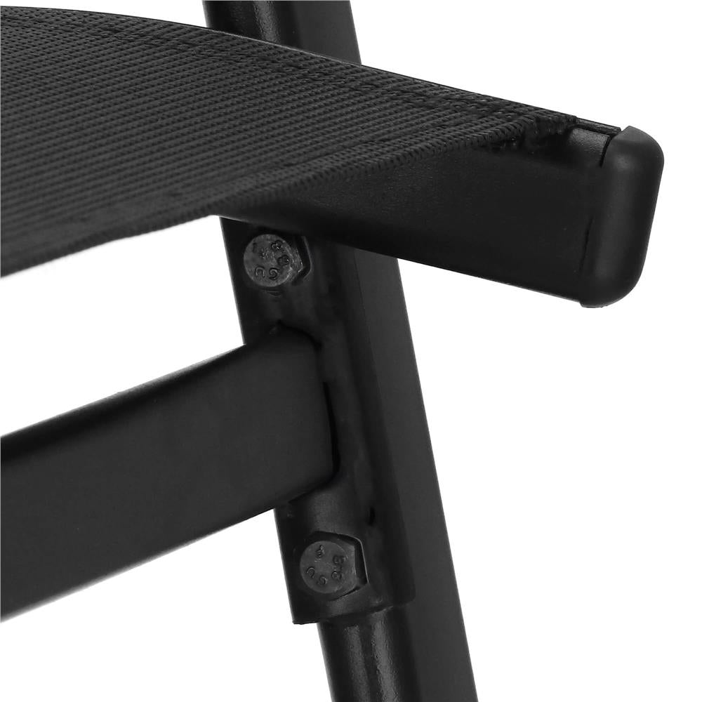 Set 2 scaune gradina, cadru metalic, textilene, maxim 120 kg, 92x53x72 cm, negru