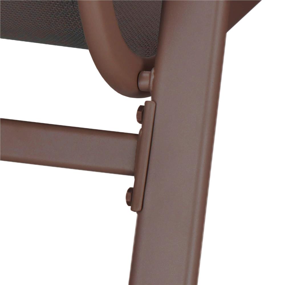 Set 2 scaune gradina, cadru metalic, textilene, maxim 120 kg, 92x53x72 cm, maro