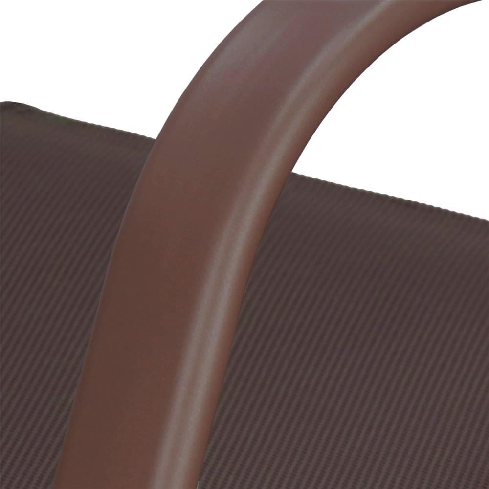Set 2 scaune gradina, cadru metalic, textilene, maxim 120 kg, 92x53x72 cm, maro
