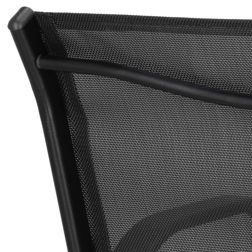 Set mobilier gradina 4 piese, masa cu sticla securizata, 2 scaune si canapea, cadru metalic, negru