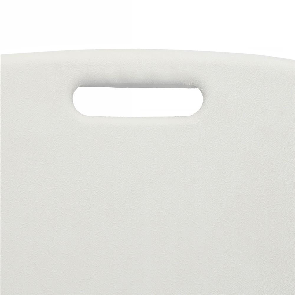 Scaun pliabil HDPE cu cadru metalic, pentru catering sau gradina, 46x53x86 cm, 150 kg, alb