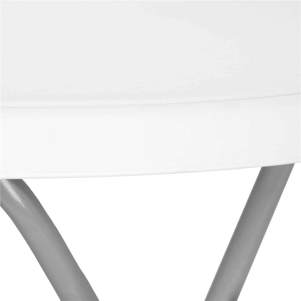 Masa pliabila rotunda pentru gradina sau catering 75x80 cm, HDPE si metal, alb