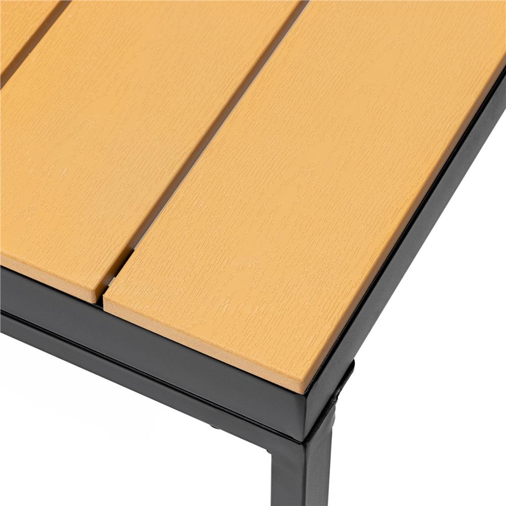 Set mobilier gradina coltar cu masa, separabil in 2 canapele tip sezlong, perne impermeabile, cadru metalic, gri si maro