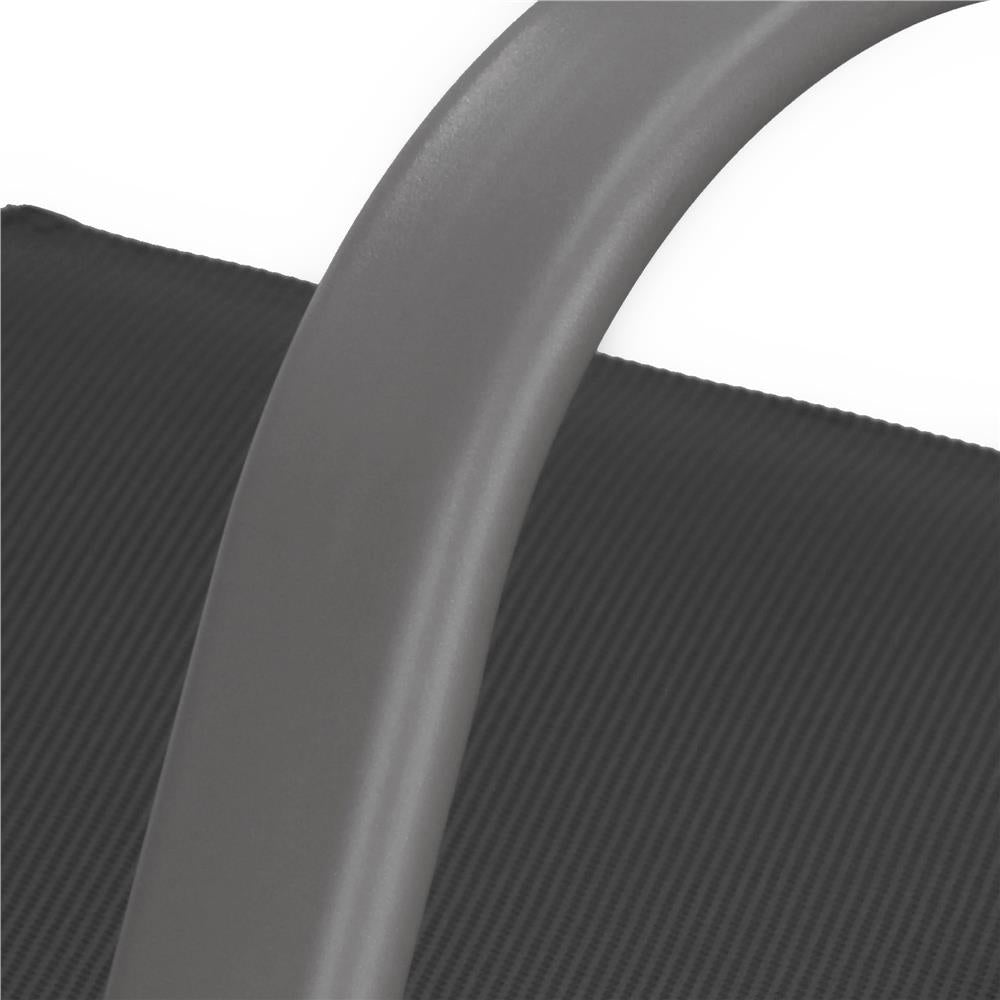 Set 4 scaune gradina cu brate, cadru otel si sezut textilene, 53x72x92 cm, gri