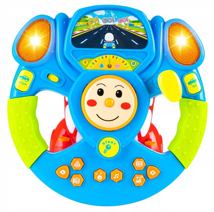 Jucarie interactiva volan muzical pentru copii, cu sunete si lumini - 4