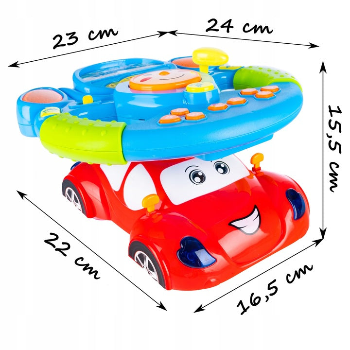 Jucarie interactiva volan muzical pentru copii, cu sunete si lumini - 5