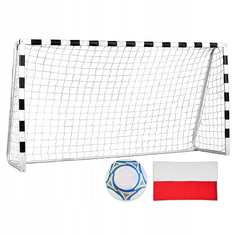 Poarta de fotbal 300x200 cm, structura metalica solida profil 6x3 cm, include plasa, ancore fixare, minge de fotbal