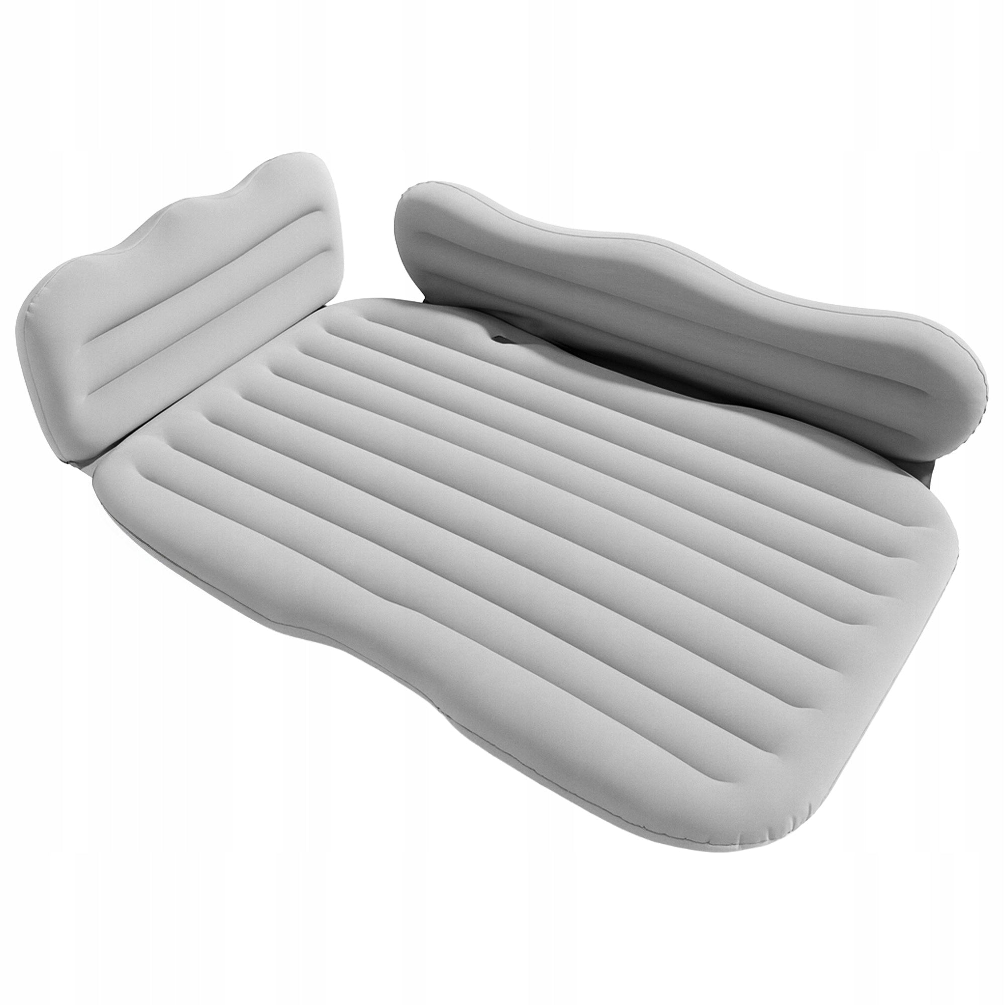 Saltea auto gonflabila pentru bancheta spate cu perne si pompa, 128x76x15 cm, negru