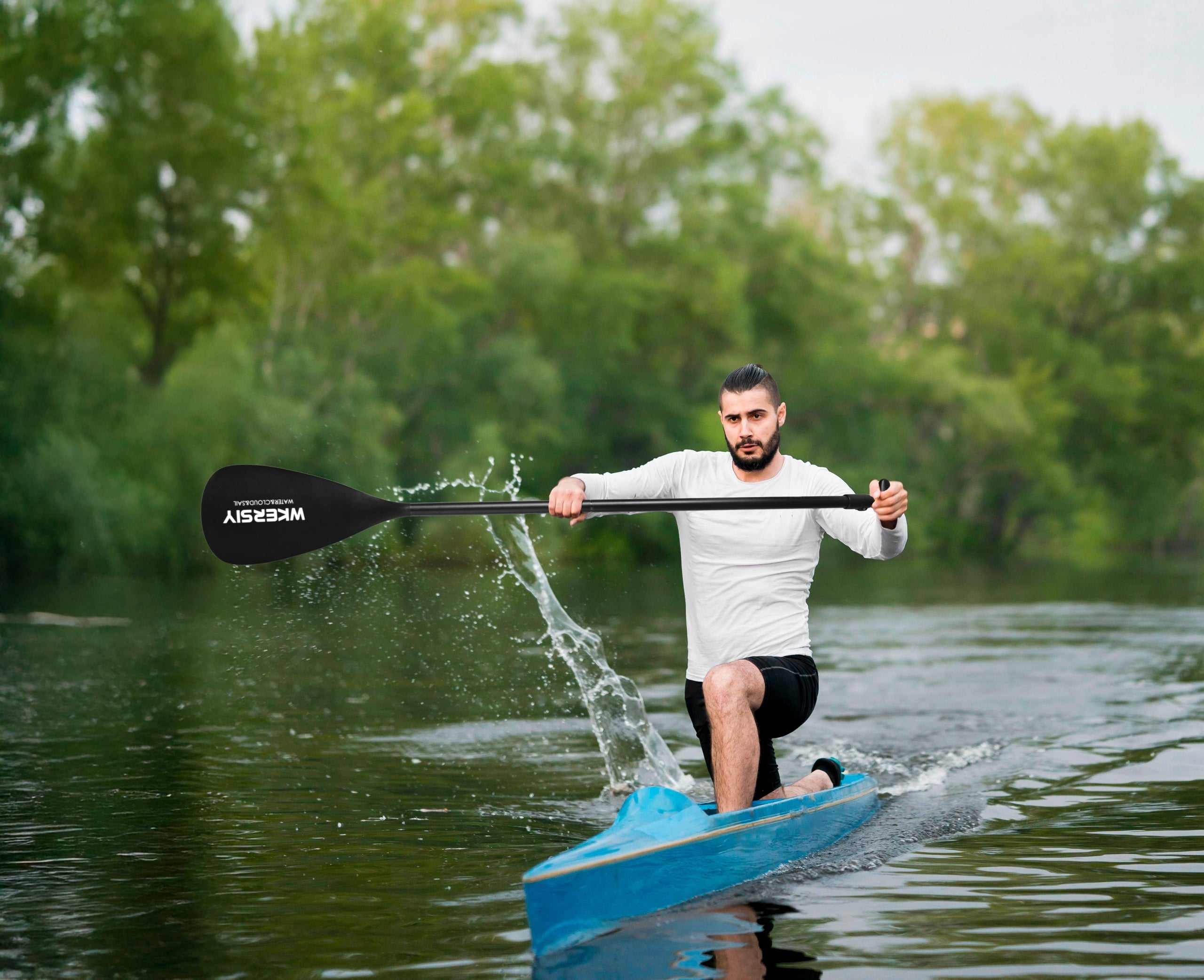 Vasla pliabila pentru SUP, 170-210 cm – usoara, reglabila, 3 segmente, aluminiu