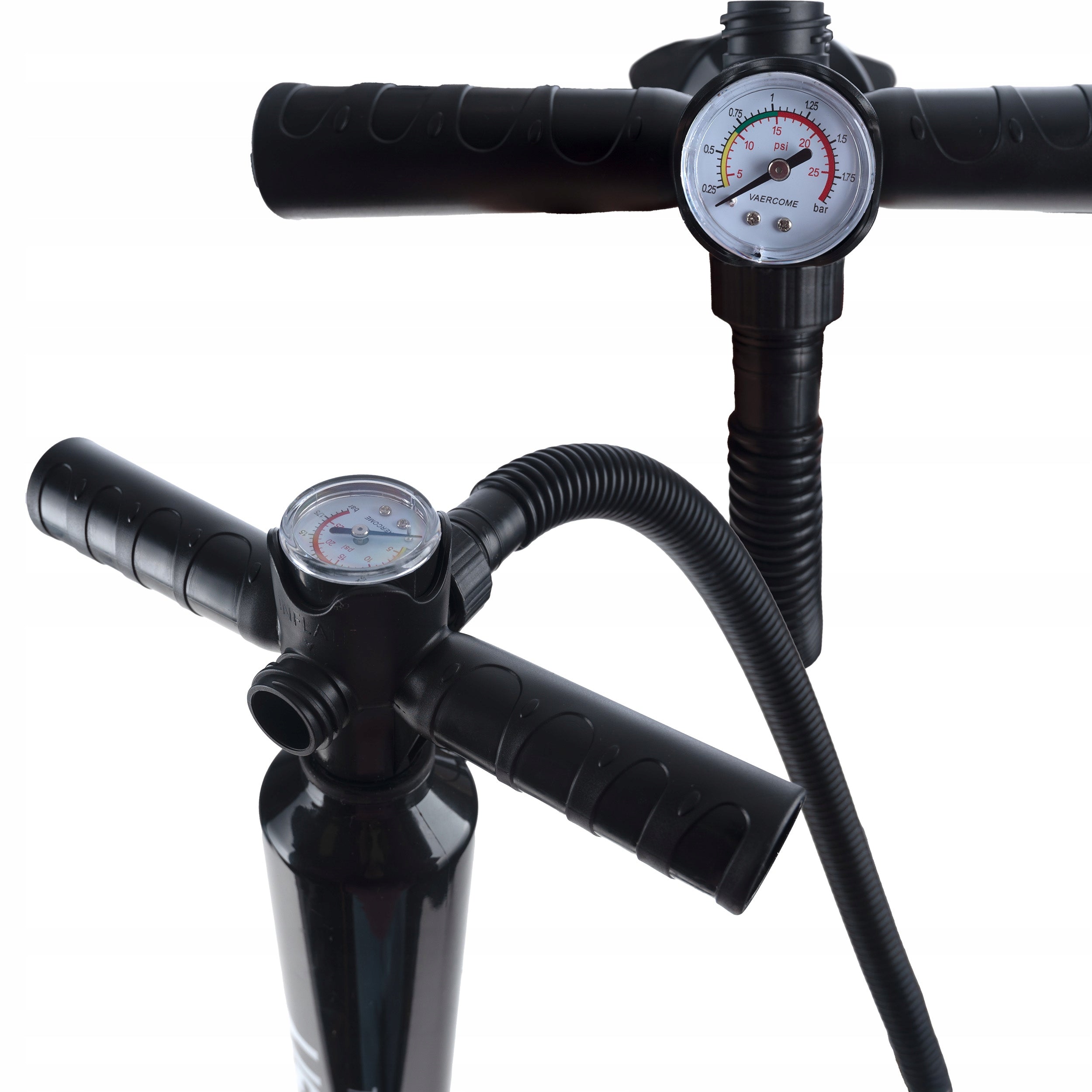 Pompa manuala cu manometru pentru SUP, 15 PSI – dubla actiune, furtun 130 cm