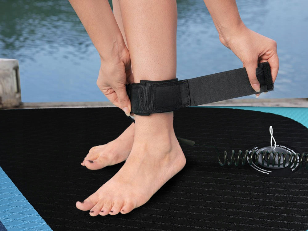 Set SUP gonflabil, 340x82x15 cm, albastru – stand-up paddle, 180 kg, scaun caiac si accesorii