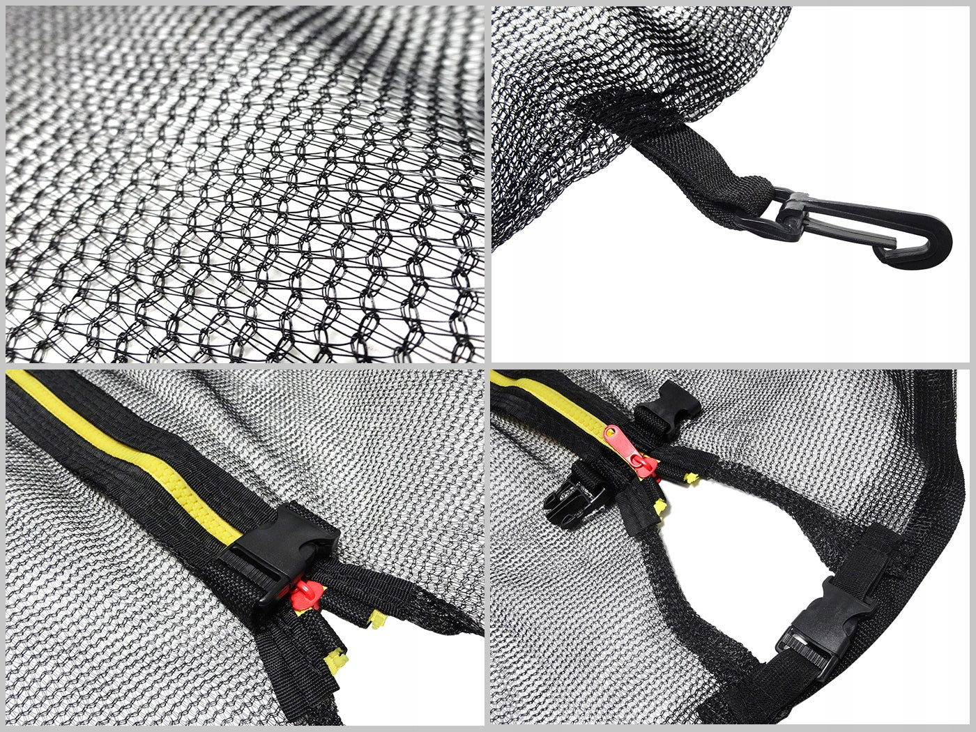 Plasa de siguranta si protectie pentru trambuline cu diametrul de 244cm cu 6 stalpi exteriori, inaltime plasa 155 cm
