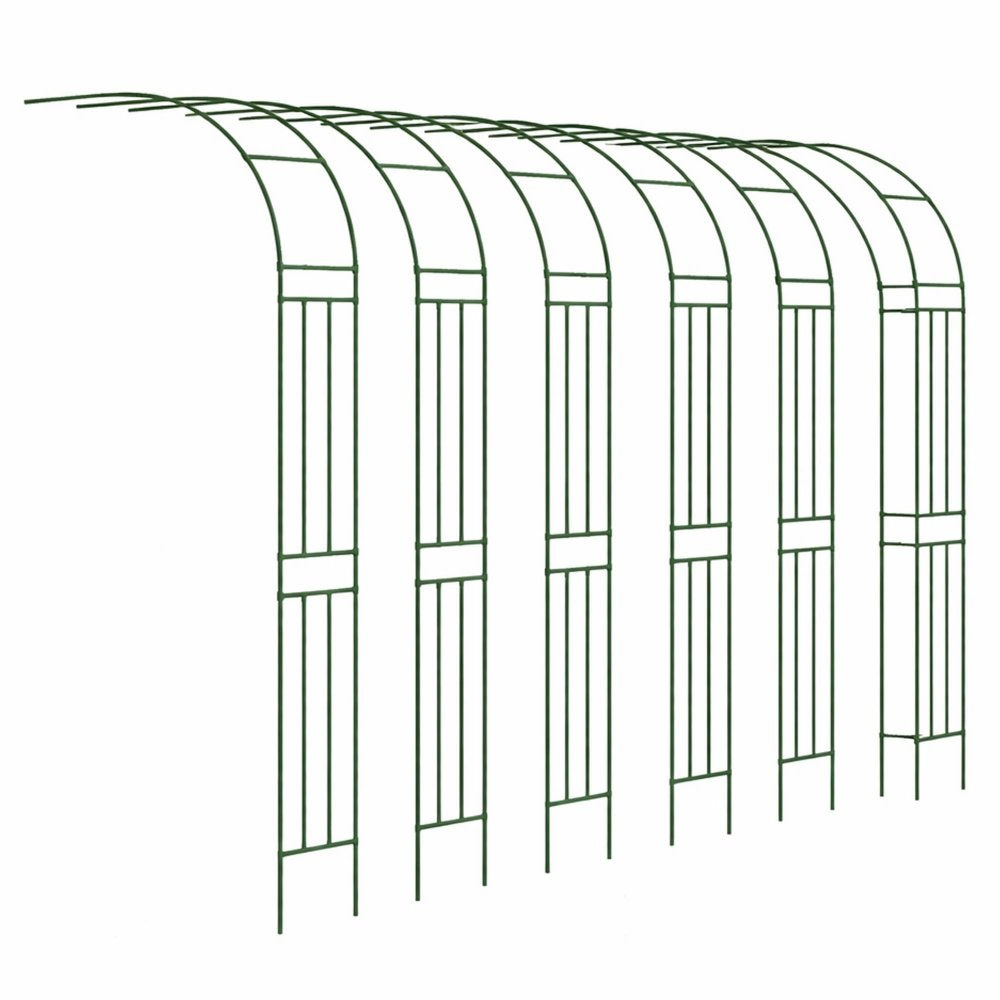 Pergola gradina tip arc pentru plante cataratoare, metal cu acoperire PE, 240x40 cm, verde