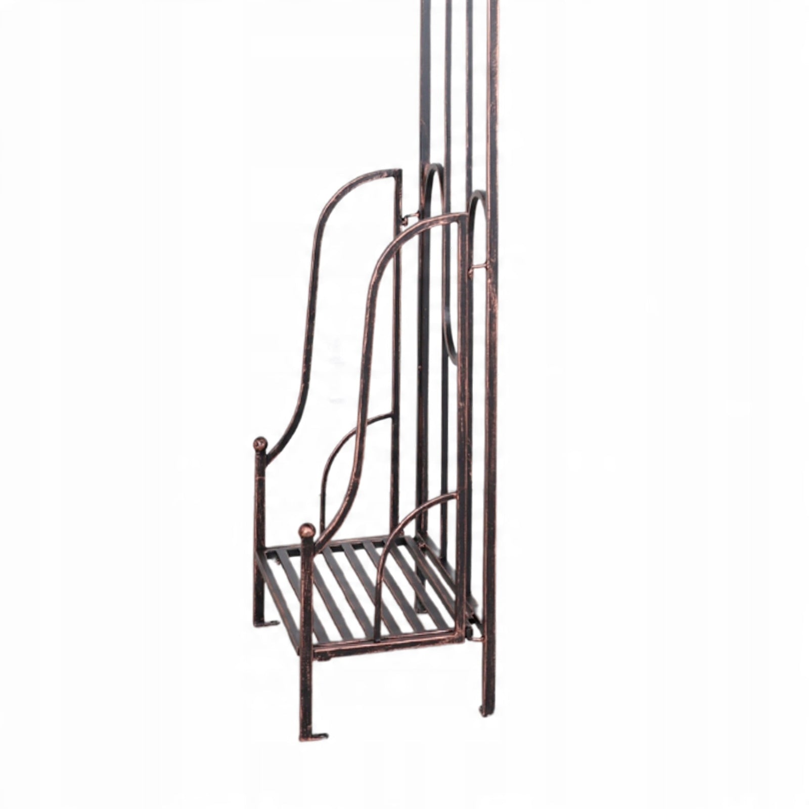 Pergola gradina metalica, pentru plante cataratoare, 173x51x260 cm, maro antichizat
